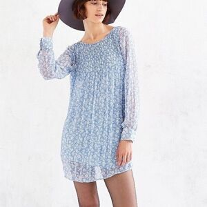 kimchi blue marcella embroidered babydoll mini dress Kimchi Blue Marcella Embroidered Tie-Back Babydoll Mini Dress